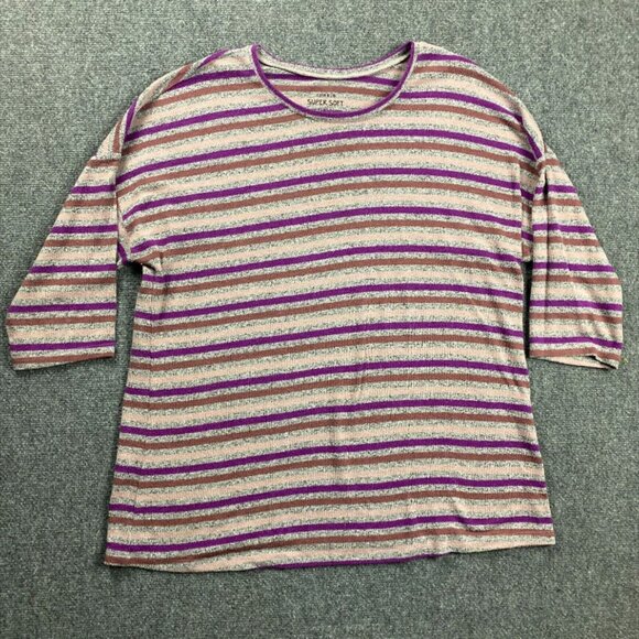 Torrid Sweater Womens Size 2 Striped 3/4‎ Sleeve Super Soft Plush Rayon Blend - Picture 1 of 9